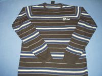 Baumwoll Strick Pullover Pulli Sweater, grau/blau/beige gestreift Nordrhein-Westfalen - Ostbevern Vorschau