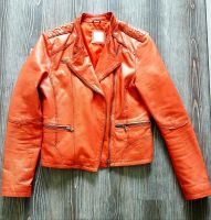 VANGRAAF VG P&C Echt Leder Jacke Bikerjacke Gr. 38 M orange Hessen - Taunusstein Vorschau