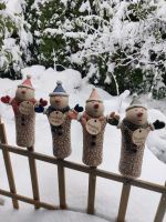 Schneemann Zaunhocker Zaunreiter Gartenkeramik Handarbeit Töpfen Bayern - Bernried Niederbay Vorschau