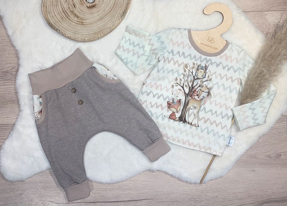 Baby Kleinkind Set Handmade ❤️ Pullover Hose ❤️ Waldtiere in Nachrodt-Wiblingwerde