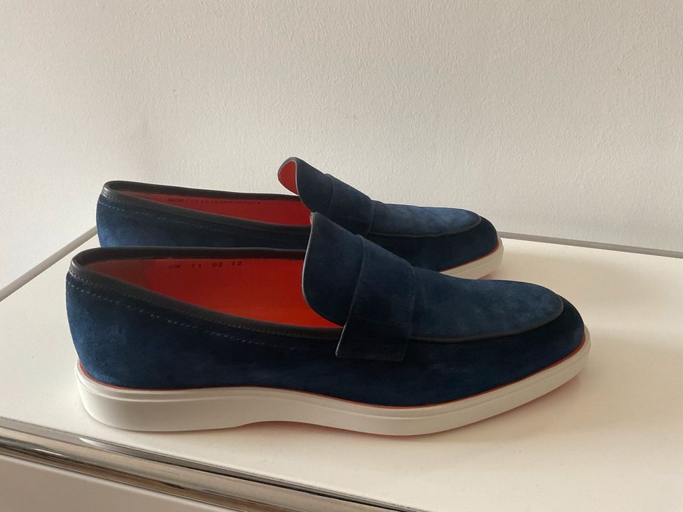 Santoni Loafer Velourleder,Gr.:11/45, NP.: 480.-€ in Trier