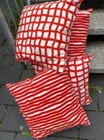 +++ 4x IKEA Kissenbezug 50x50 cm + Innenkissen +++ Muster rot +++ Baden-Württemberg - Altlußheim Vorschau