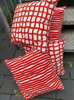 +++ 4x IKEA Kissenbezug 50x50 cm + Innenkissen +++ Muster rot +++ Baden-Württemberg - Altlußheim Vorschau