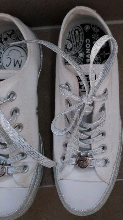 Sneaker Converse All Star silber weiß  Größe 37,5 in Remscheid