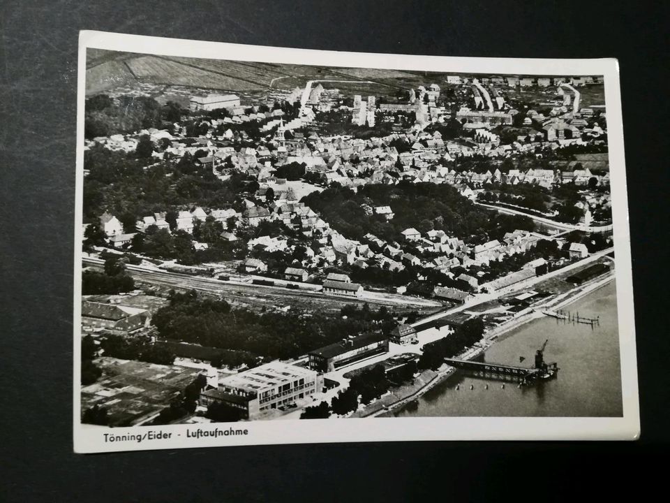 Tönning/Eider - Ansichtskarte - Luftaufnahme 1957 in Bielefeld