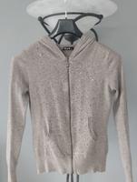 beige braune Strickjacke mit Kapuze und Strass, Gr. S/M Bayern - Karlsfeld Vorschau
