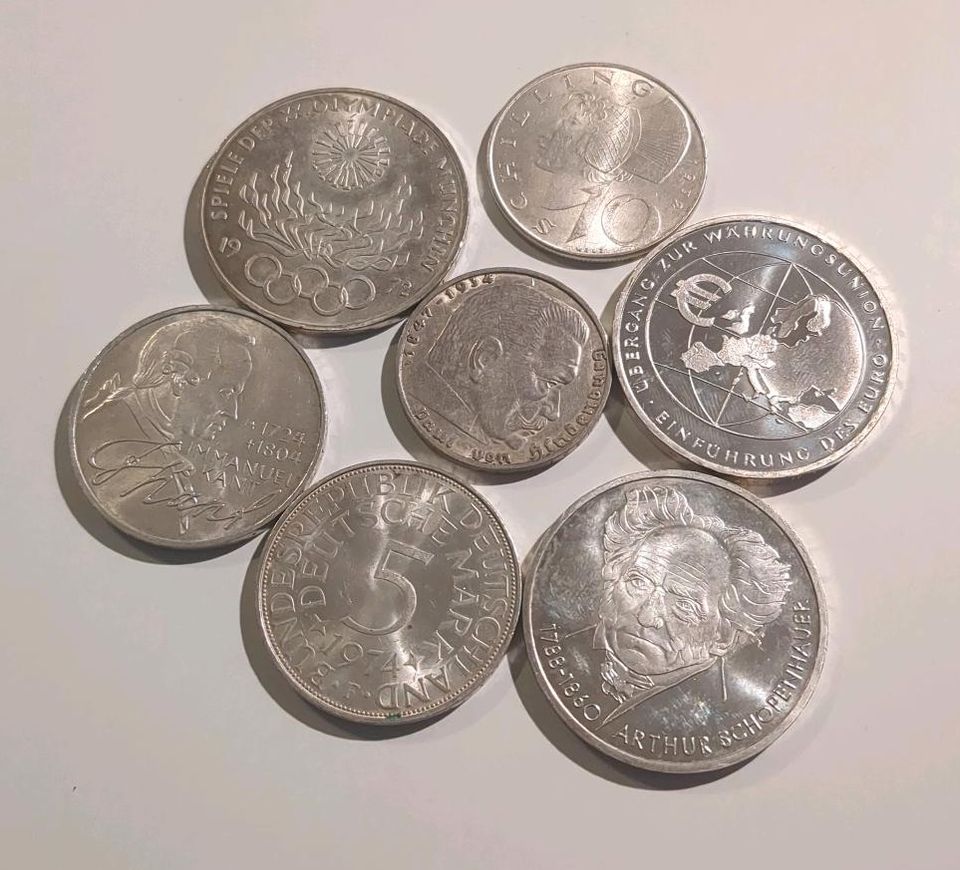 ANKAUF 5 10 DM Euro Münzen Silber Gedenkmünzen RM KR Unzen in Velbert