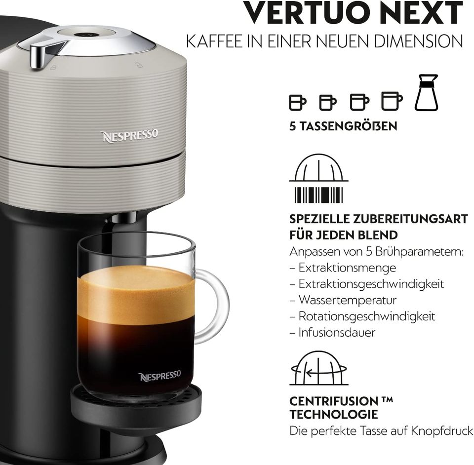 Nespresso Vertuo Next Kapselmaschine|1,1 L Wassertank|Kapselerken in Papenburg