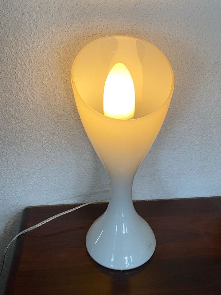 Lampe Gino Vistosi Vetreria 80er Vintage Milchglas Italien in Hügelsheim