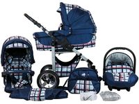 Bergsteiger Capri 3 in 1 Kinderwagen Kombi Set Blue Stripes Bielefeld - Stieghorst Vorschau