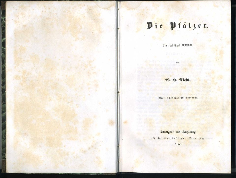 W. H. Riehl: „Die Pfälzer“ – Ein rheinisches Volksbild – 1858 in Bad Dürkheim