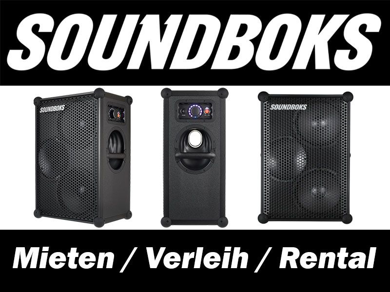 Soundboks 4 Quad-SET (4 x Soundboks 4, 8 Akkus, 4 Ständer inkl. ) für Rave im freien /// Musikanlage, PA-Boxen, Akku Box, Bluetooth Box /// Vermietung Rental Verleih Mieten in Berlin