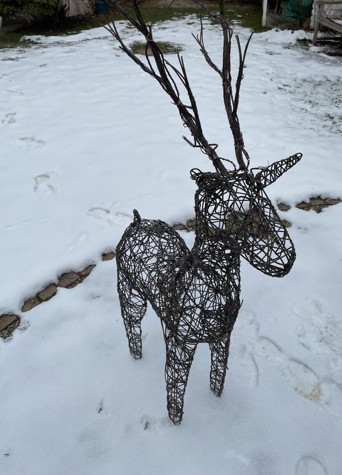 Rentier Weihnachtsdeko Drahtgeflecht in Rosenheim