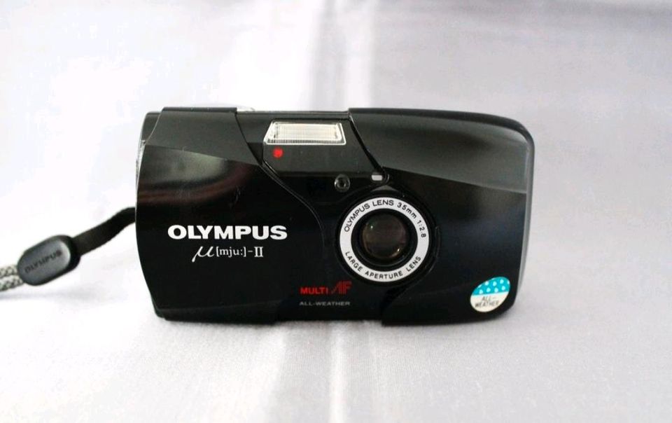 Olympus mju-II mju 2 Kompaktkamera Analogkamera 35mm Schwarzan. in Osterholz-Scharmbeck