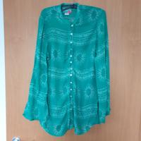 Pull & Bear Sunset Beach Boho Bluse Leinen grün weiß Gr XS Leipzig - Grünau-Siedlung Vorschau