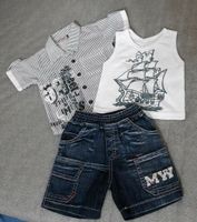 Baby Jeans Shorts+Shirt+Hemd Set Gr. 74 maritim NEUwertig Sommer Thüringen - Klettbach Vorschau