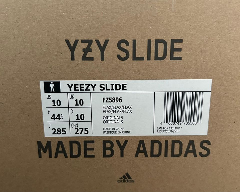 Adidas Yeezy Slide Flax, Größe 44,5 in Königstein im Taunus