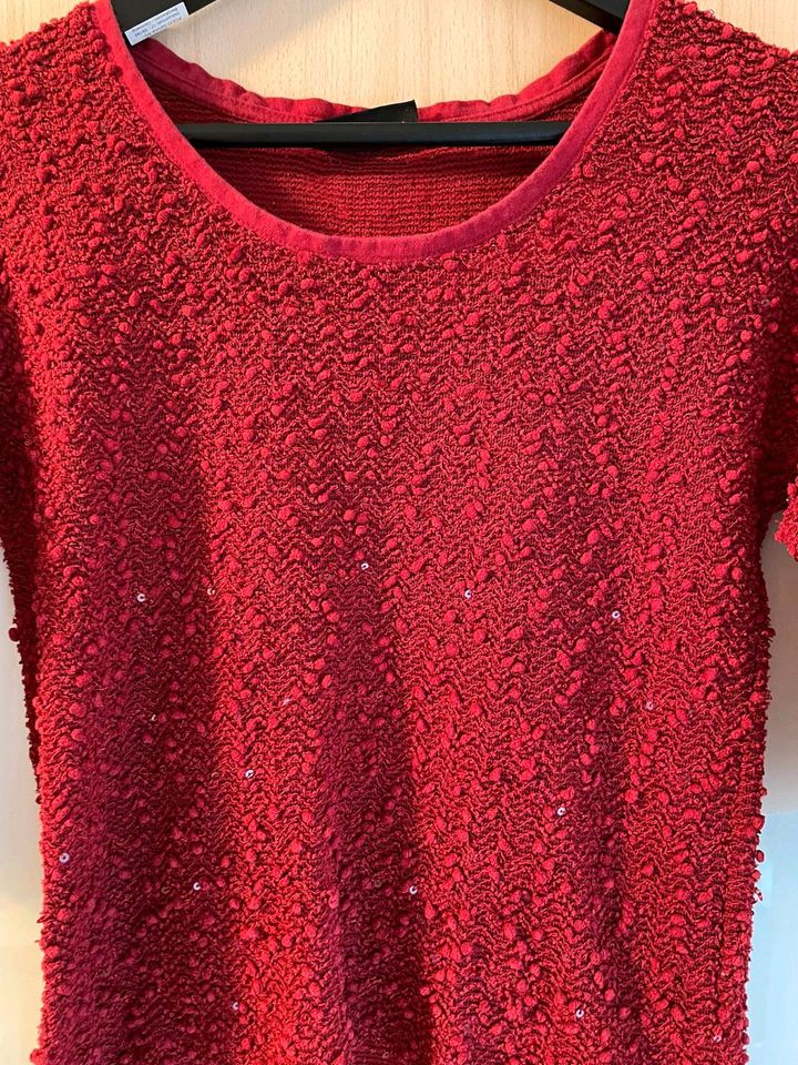 Damen Strickpullover mit 3/4 Ärmeln Gr.38, rot in Geilenkirchen