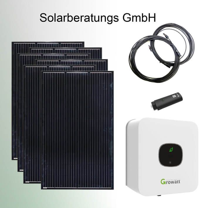 2520 Watt Solaranlage Jinko black Growatt MIC 2000 Solarmodule in Halle (Westfalen)
