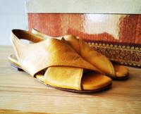 OCS openclosedshoes Leder handmade Italy Vintage gelb Gr. 37 Baden-Württemberg - Singen Vorschau