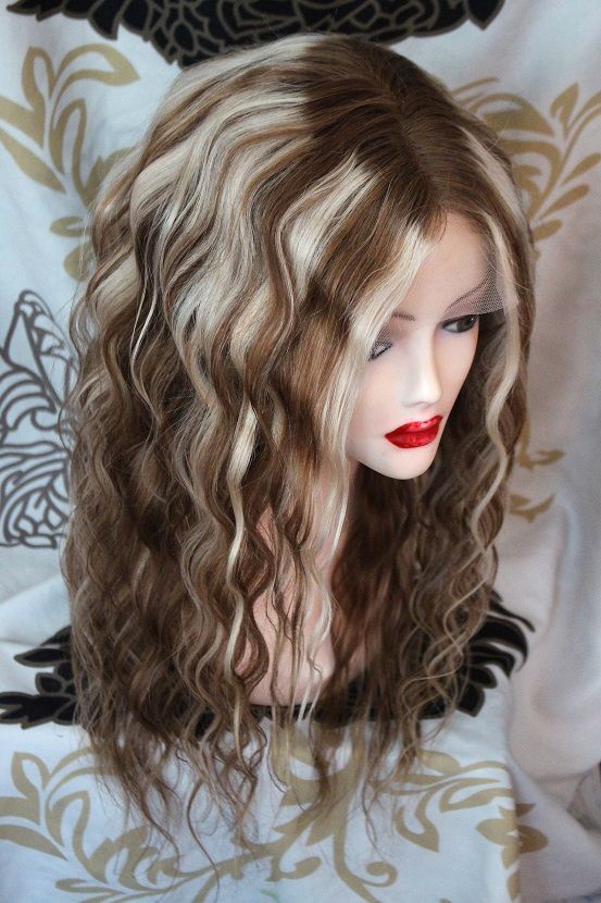 Echthaar Perücke Lace Wig blond braun mittelbraun balayage ombre in Dresden