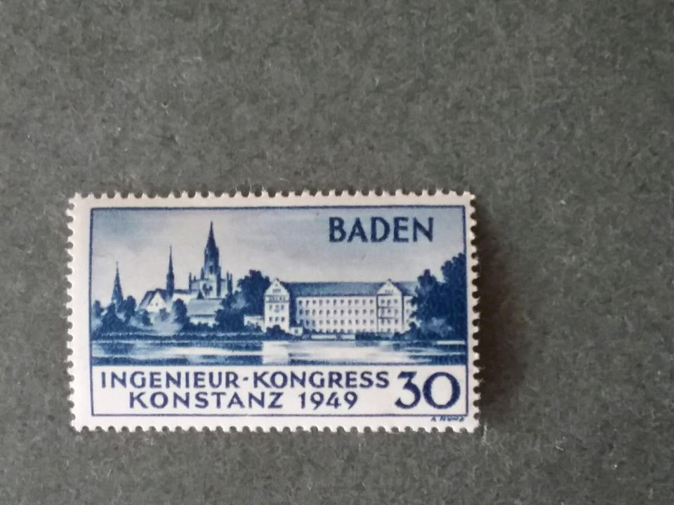 Briefmarke Baden 1949**Mi.Nr 46 Postfrisch in Bremen