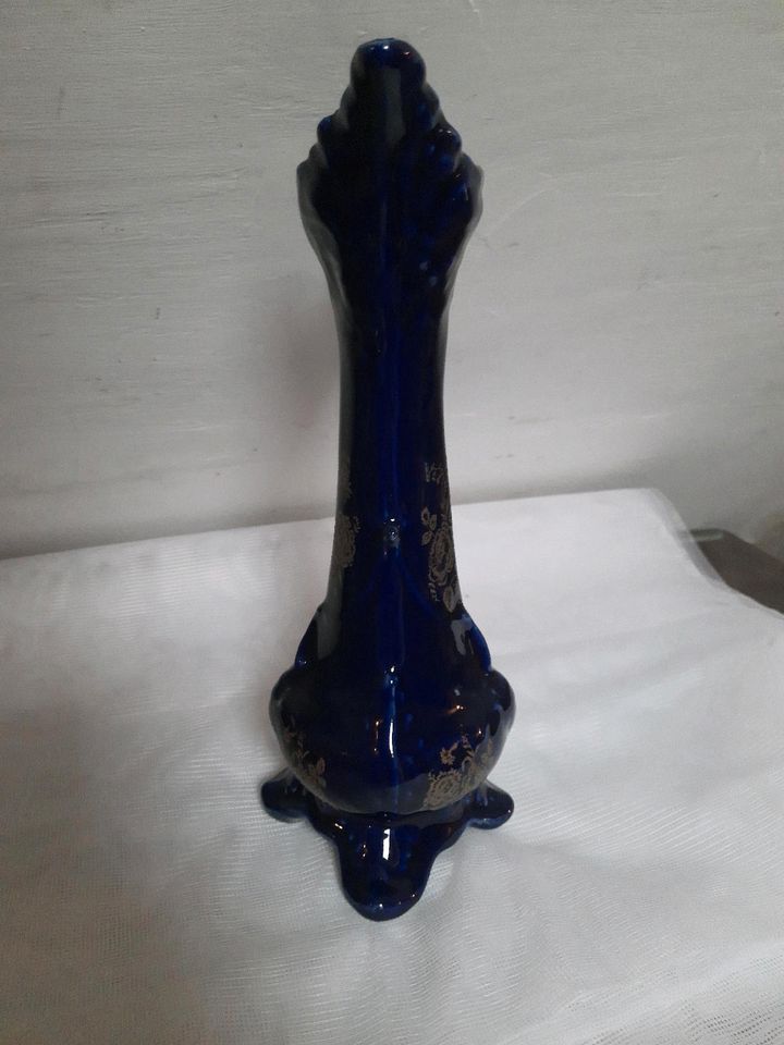 Blumenvase / Vase / Kännchen 100% Cobalt dunkel blau in Unterweißbach