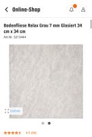 Bodenfliese Relax Grau 7 mm Glasiert 34 cm x 34 cm Baden-Württemberg - Endingen Vorschau