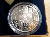 Silbermünze 100 Francs 1990, 15 Ecus, 900 Feinsilber, Zertifikat Niedersachsen - Hameln Vorschau