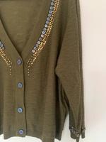 Ulla Popken neu Strickjacke leicht Cardigan 42,44 Pailletten Oliv Brandenburg - Stahnsdorf Vorschau
