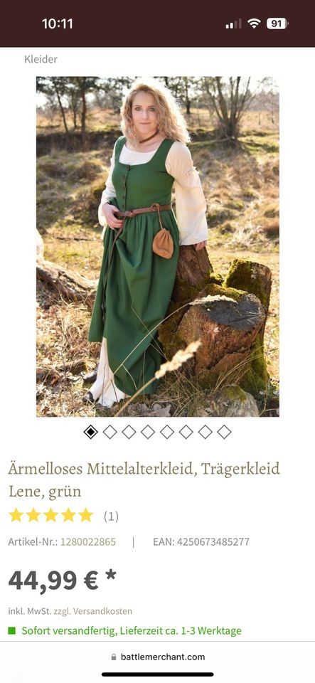 Verkaufe Kleid für Mittelalterliche Veranstallrungen in Lebach