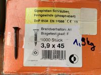 Gipsplatten Schrauben Feingewinde 3,9x45 Werkstattauflösung Nordrhein-Westfalen - Odenthal Vorschau