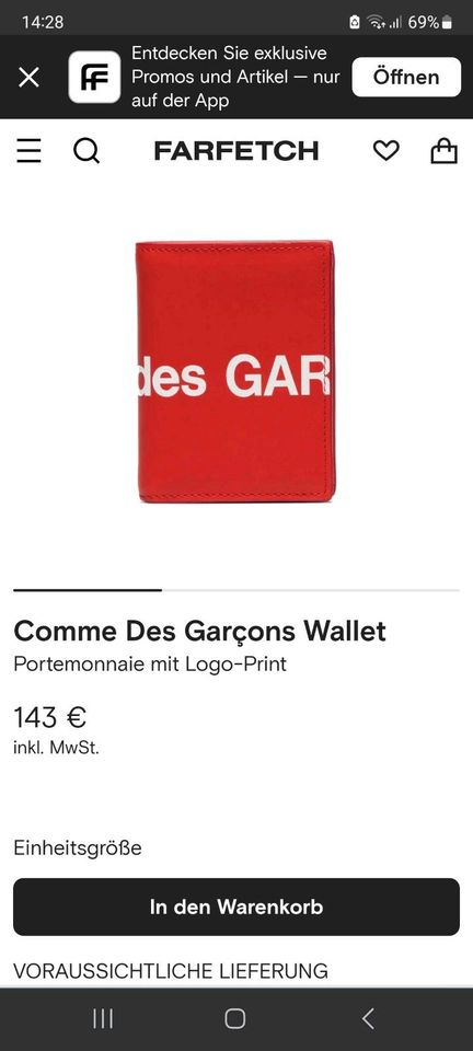 Come des Garcons Portemonnaie in Leipzig