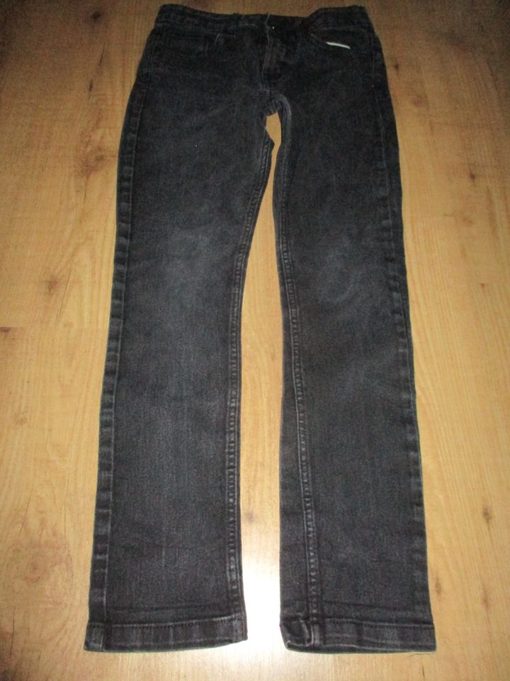 schöne Jungen Jeans Hose dunkelgrau schwarz Bund verstellb. G.158 in Erfurt