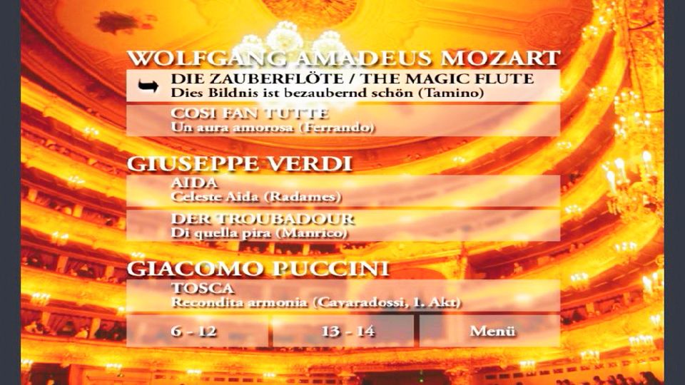 Karaoke DVD Opera Mozart Verdi Wagner Puccini Walküre Toska Aida in Hamburg