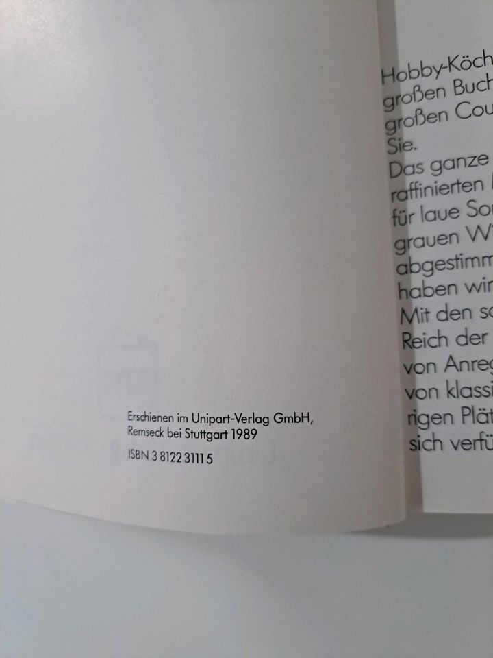 "Kochen und Backen" 1989 Unipart Verlag Buch in Schweinfurt