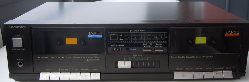 Stereo Double Cassette Deck Technics RS-D550W, Japan. in Hannover