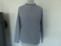 H&M Tunika Bluse Business Stehkragen gestreift Gr. 42 Baumwolle Bayern - Mitterteich Vorschau