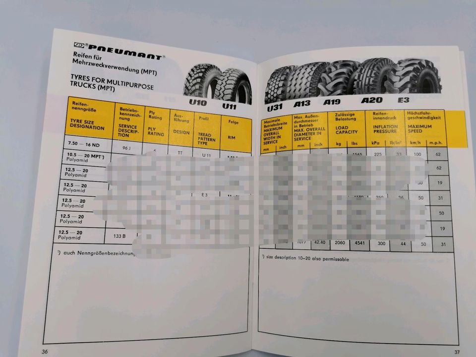 Pneumant Reifenratgeber 1989 VEB Reifenkombinat Fürstenwalde in Gera