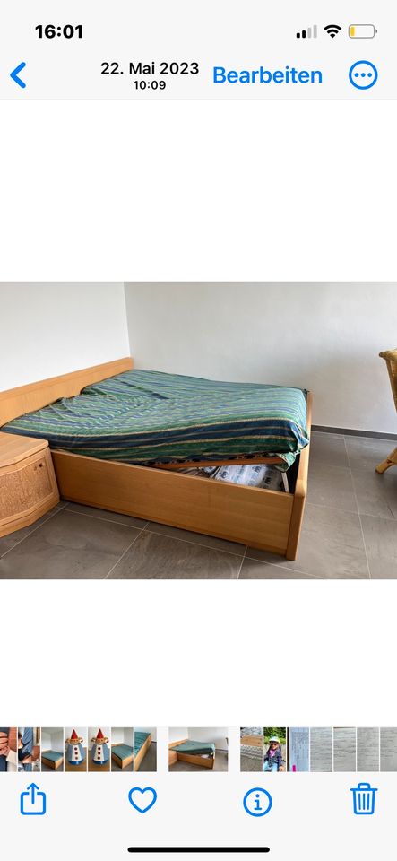 Doppelbett von Hülsta mit Bettkasten und Lattenrost in Wuppertal