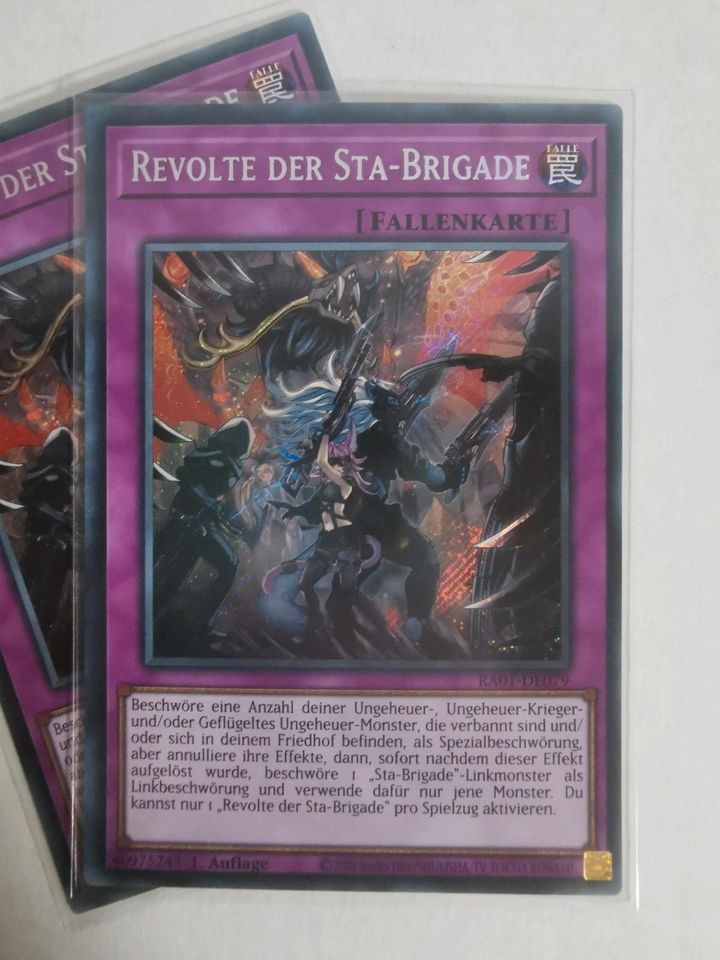 Yugioh Revolte der Sta-Brigade RA01-DE079 verschiedene Rarities in Düren