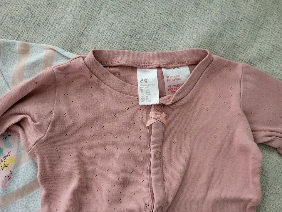 Schlafanzüge 2 Stück rosa H&M Gr. 68 4-6 Monate in München