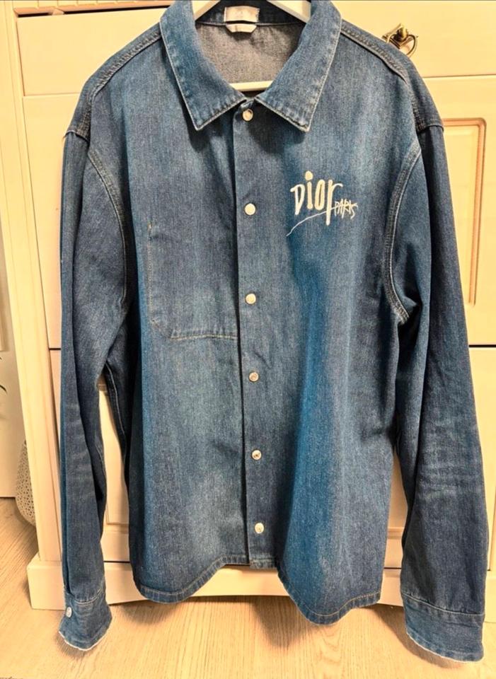Christian Dior Jeans Denim Jacke Hemd Dior x Stussy NP 1600 € in Offenbach