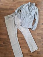 Damen Set: Esmara Stretch Jeans 42, XL, H&M Bluse Hemd grau Hessen - Marburg Vorschau