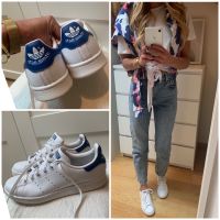 Tolle Orig Adidas Superstars Stan Smith Gr 36 white Blue blau Bayern - Traunstein Vorschau