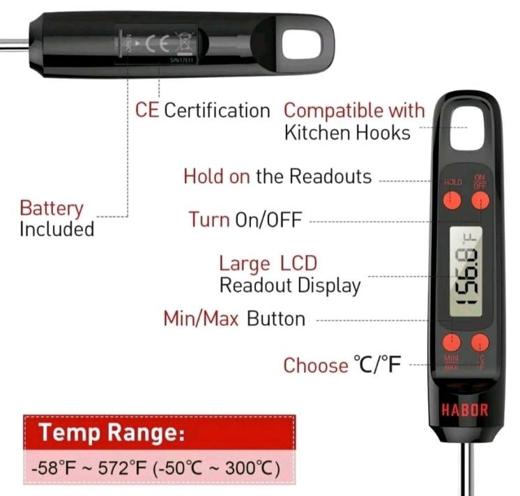 Fleischthermometer Digital Thermometer Küche Temperatur Neu in Duisburg