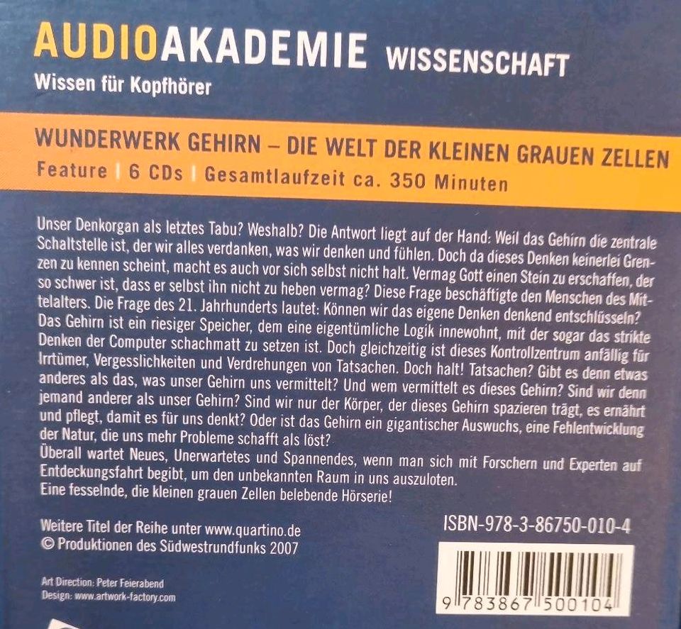 Audioakademie Audio Akademie Mensch Gehirn Bücher Deutsch Kanzler in Hamburg