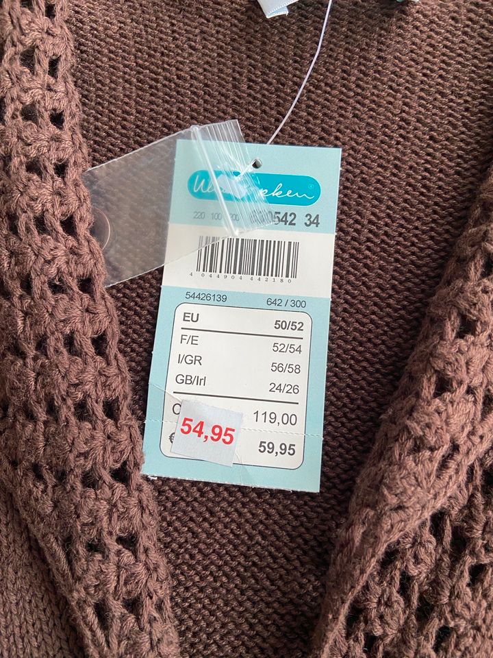 Strickjacke braun von Ulla Popken Gr. 50/52 NEU in Haltern am See