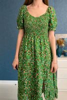 Retro kleid grün geblümt sommerkleid blumen blumenkleid midikleid Altstadt-Lehel - München/Lehel Vorschau