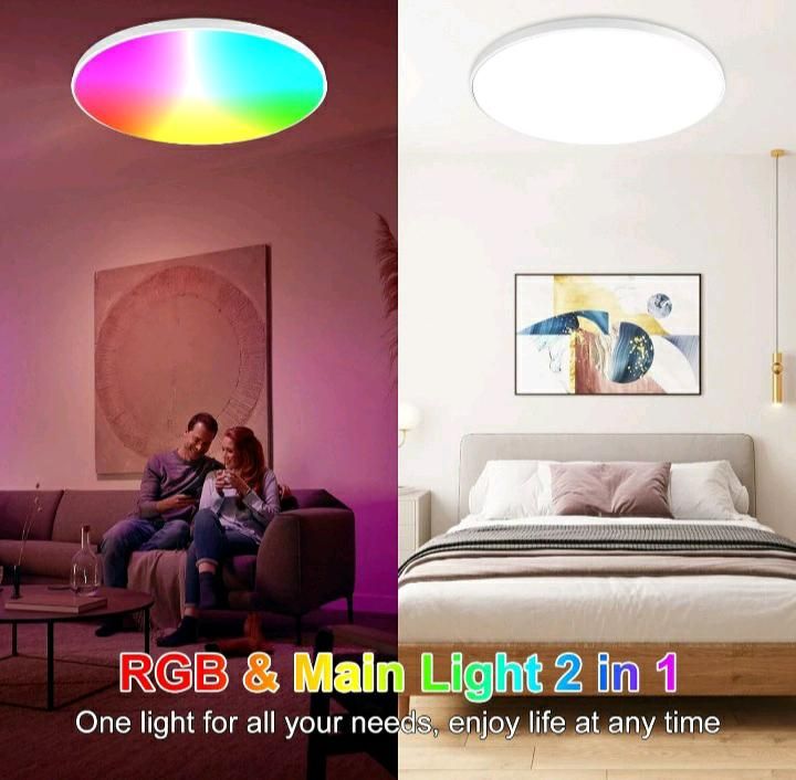 LED Deckenlampe SEHR GROß UND HELL Licht Lampe Decke LED Farben in Norderstedt